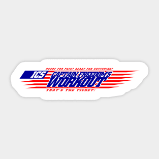 Captain Freedom's Workout Sticker